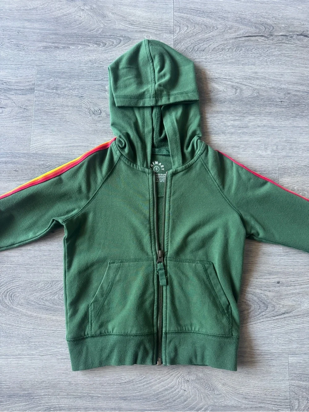 Primary Rainbow Trimmed Zip Up Jacket